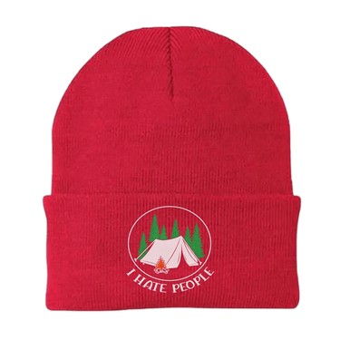 I Hate People Embroidered Beanie